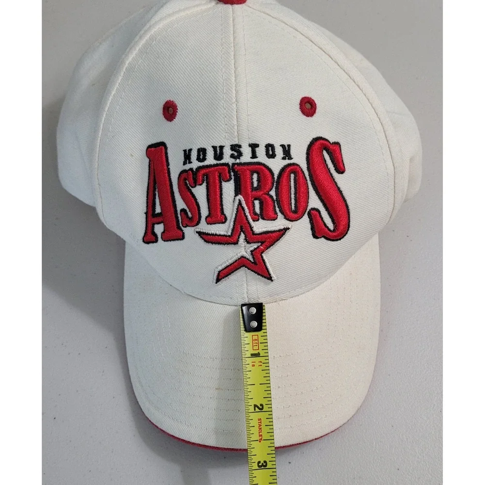 Houston Astros Baseball Cap Mens OSFA Cream Red Wool Blend Embroidered Hat